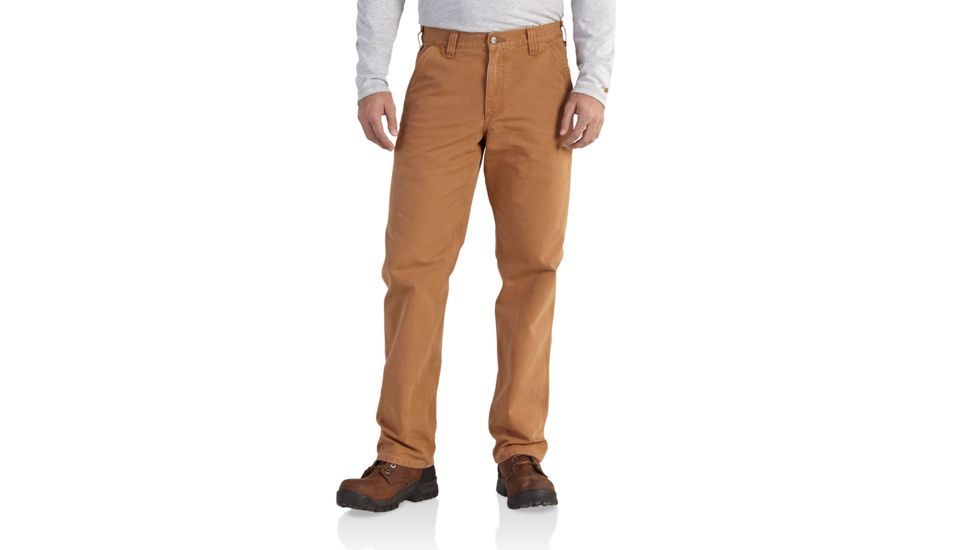 Carhartt Relaxed Fit Washed Duck Work Dungaree for Mens, Carhartt Brown, 30/34 101710-211-34-30