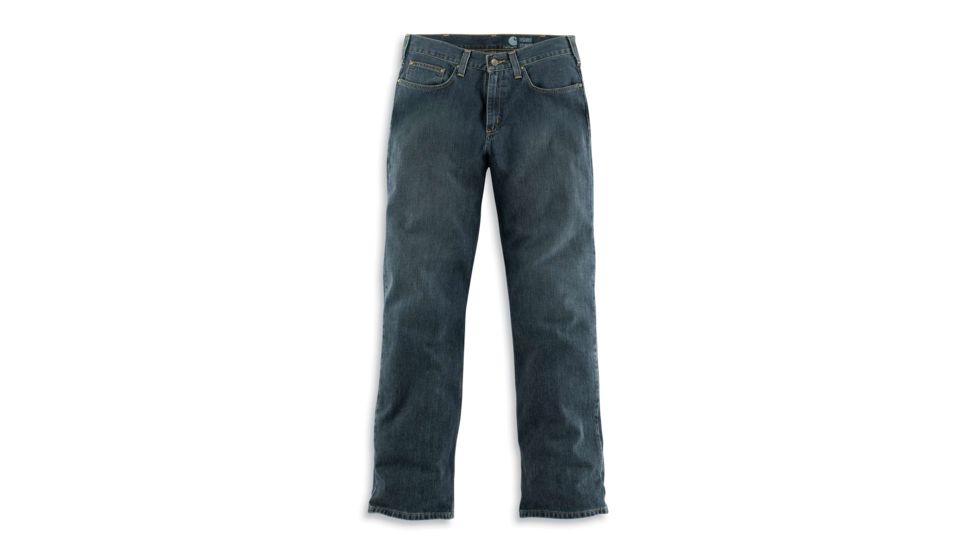 Carhartt Relaxed Straight Leg Five Pocket Jean - Mens, Weathered Blue, 33 Waist, 32 Inseam B320-WTB-32-33