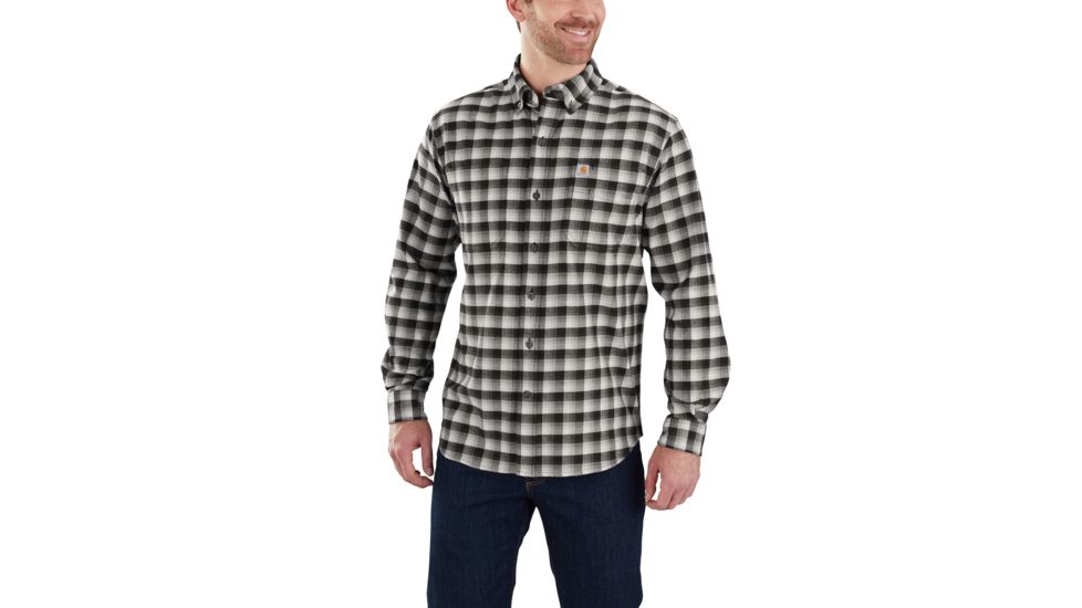 Carhartt Rggd Flx Hmilton Plaid Shirt-Mens, Black, 2XLarge, Regular, 103314-001-REG-2XL