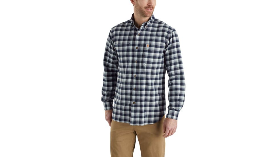 Carhartt Rggd Flx Hmilton Plaid Shirt-Mens, Navy, Small, Regular, 103314-412-REG-S
