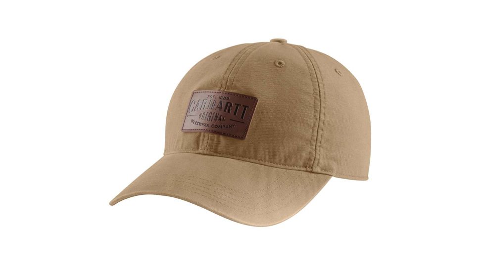 Carhartt Rigby Stretch Fit Leatherette Patch Cap - Mens, Dark Khaki, Large-Extra Large, 103534-253-L-XL-