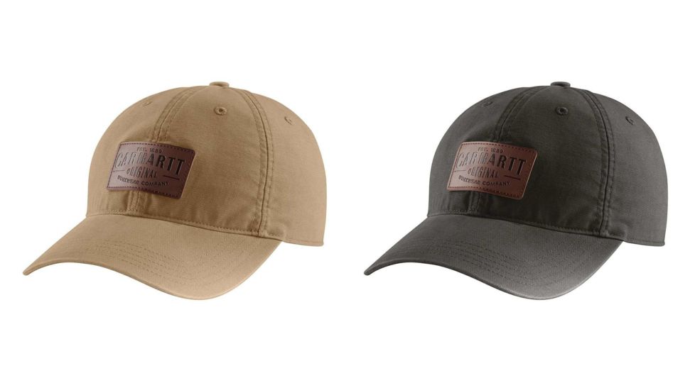 Carhartt Rigby Stretch Fit Leatherette Patch Cap - Mens, Dark Khaki, Peat