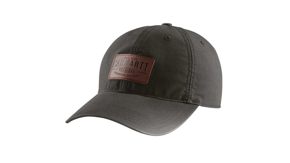 Carhartt Rigby Stretch Fit Leatherette Patch Cap - Mens, Peat, Large-Extra Large, 103534-306-L-XL-
