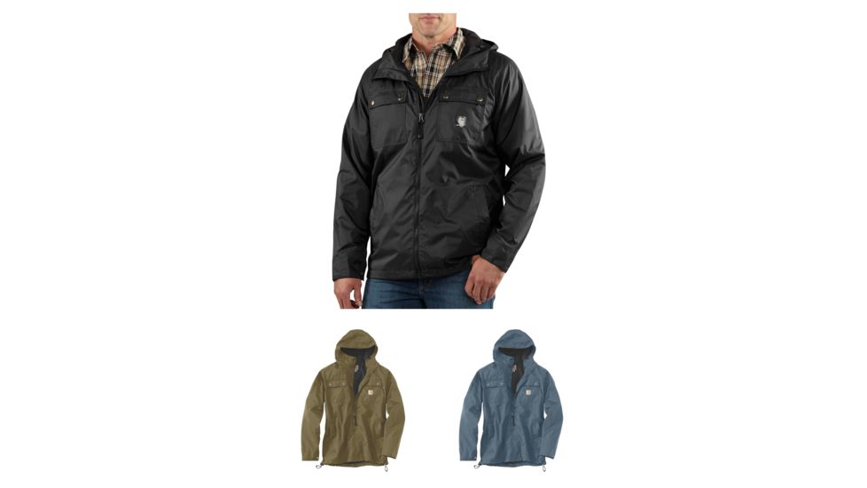 Carhartt Rockford Rain Defender Jacket - Mens, Black, Military Olive, Steel