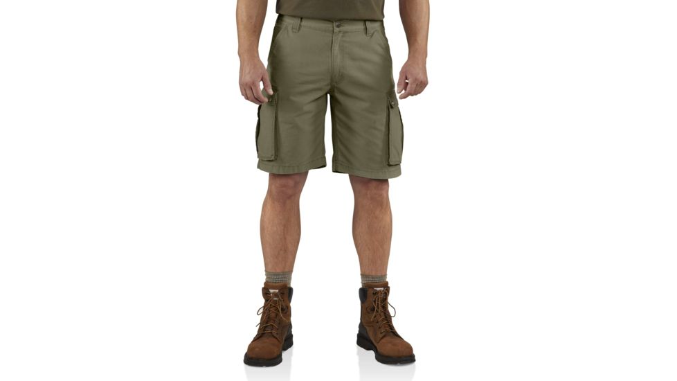 Carhartt Rugged Cargo Short for Mens, Army Green, 28 100277-301-28