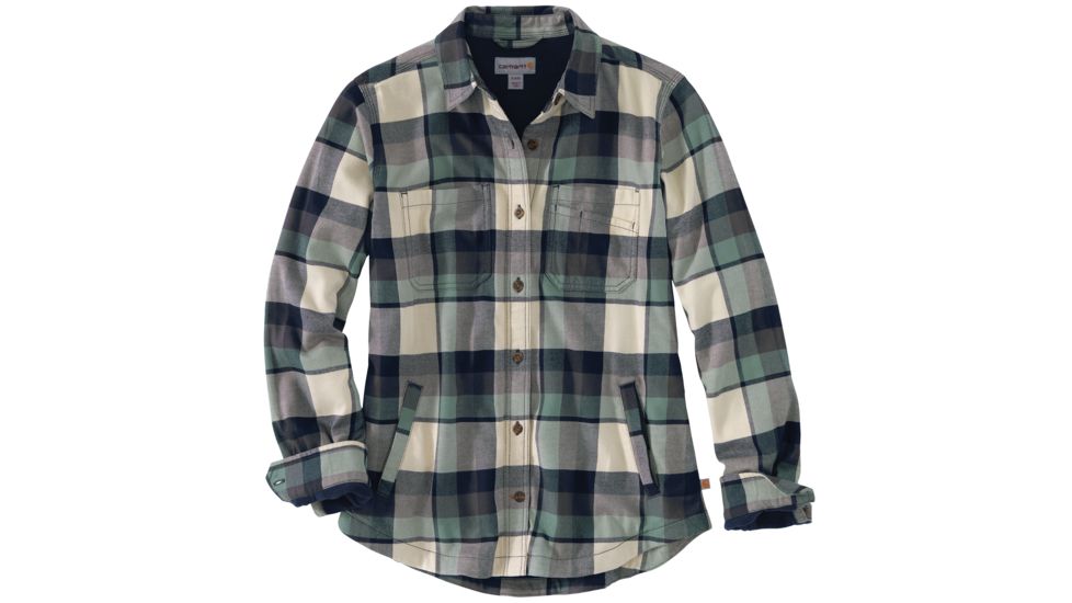 Carhartt Rugged Flerx Hamilton Fleece Lined Shirt - Womens, Balsam Green, Large, 103239-G02-REG-L