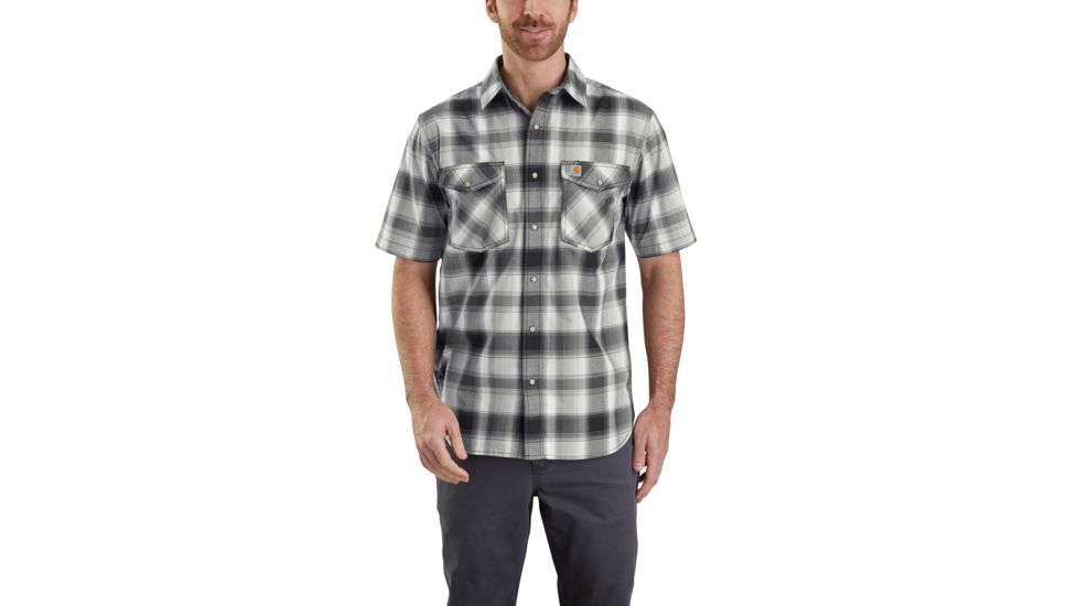 Carhartt Rugged Flex Bozeman Short Sleeve Shirt - Mens, Black, 2XL-REG 103007-001-REG-2XL