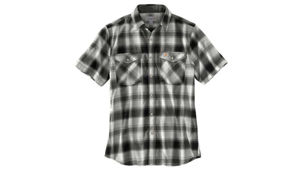Carhartt Rugged Flex Bozeman Short Sleeve Shirt - Mens, Black, 2XL-REG 103007-001-REG-2XL