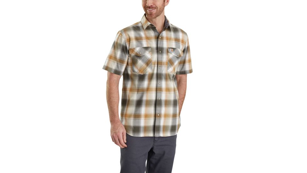 Carhartt Rugged Flex Bozeman Short Sleeve Shirt - Mens, Olive, 3XL-REG 103007-307-REG-3XL