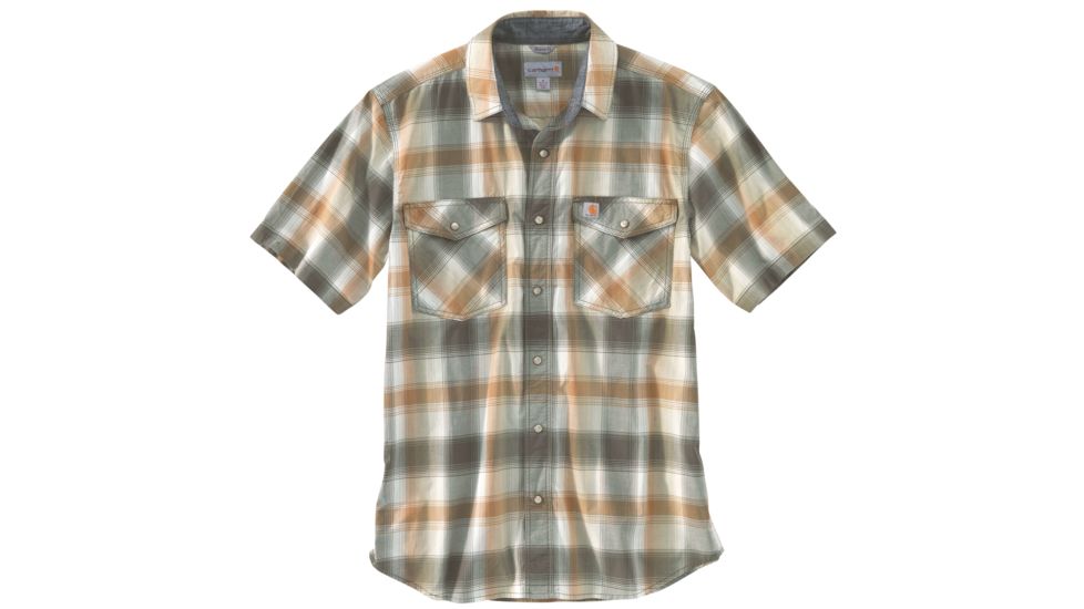 Carhartt Rugged Flex Bozeman Short Sleeve Shirt - Mens, Olive, 3XL-REG 103007-307-REG-3XL
