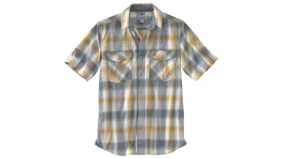 Carhartt Rugged Flex Bozeman Short Sleeve Shirt - Mens, Bluestone, 2XL-REG 103007-470-REG-2XL