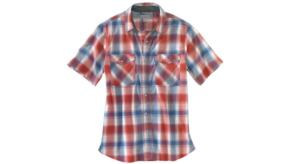Carhartt Rugged Flex Bozeman Short Sleeve Shirt - Mens, Chili, L-REG 103007-647-REG-L