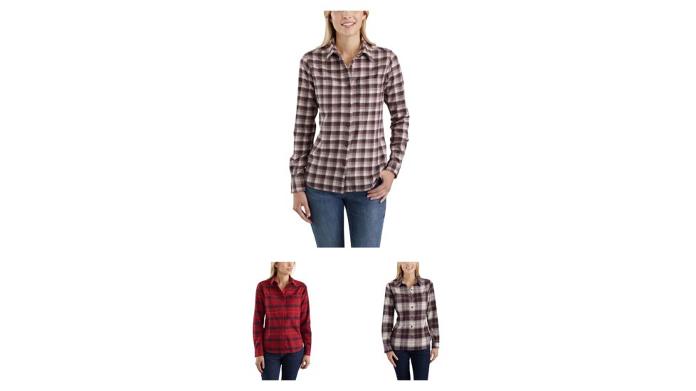 Carhartt Rugged Flex Hamilton Shirt-Women's, Burlwood, Dark Crimson Heather, Deep Wine