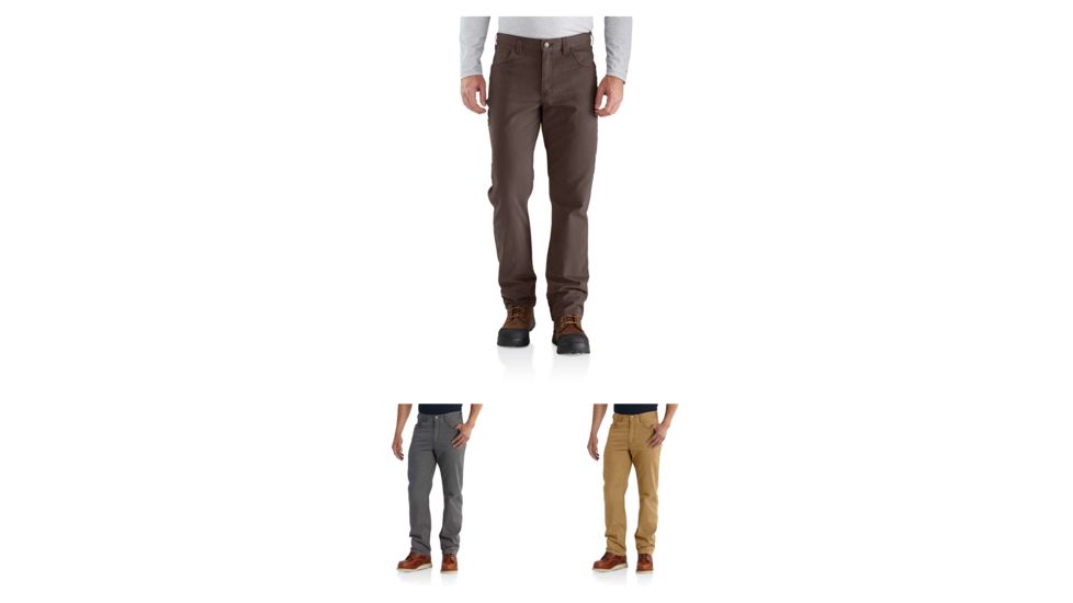 Carhartt Rugged Flex Rigby 5-Pocket Work Pants - Men's, Dark Coffee, Gravel, Hickory