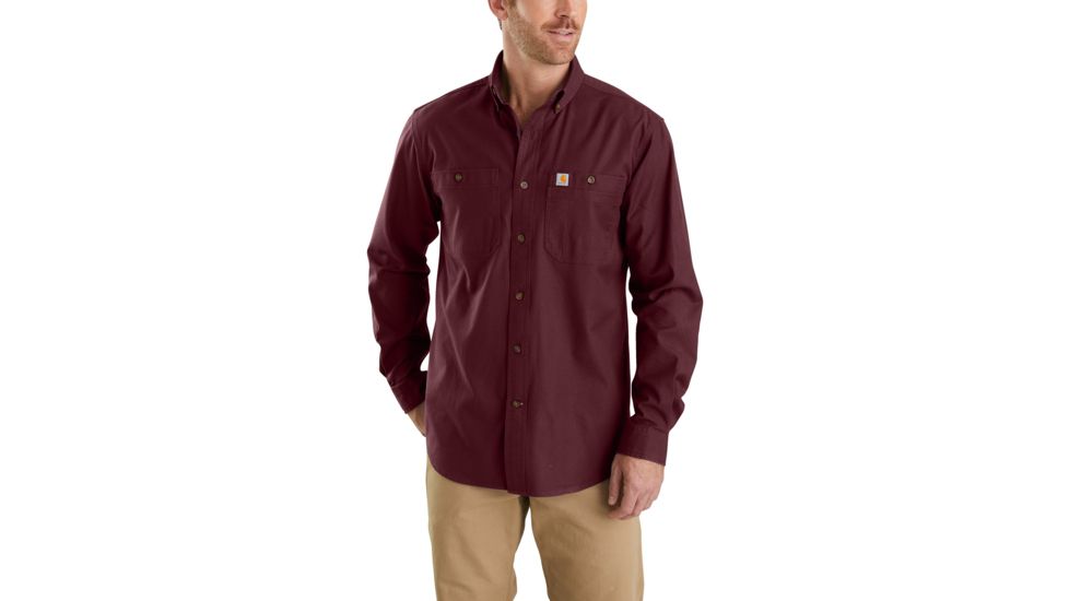 Carhartt Rugged Flex Rigby Long Sleeve Work Shirt - Men's, Port, Small, Regular, 103554-614-REG-S