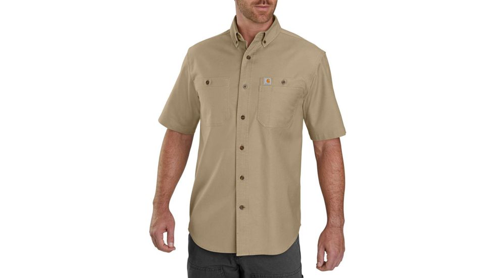 Carhartt Rugged Flex Rigby Short Sleeve Work Shirt - Men's, Dark Khaki, 2XL-Regular, 103555-253-2XL-REG