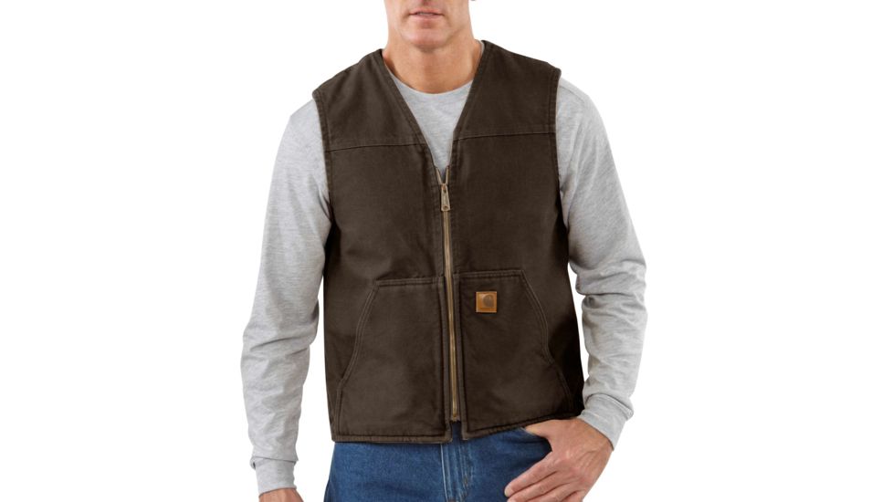 Carhartt Rugged Vest for Mens, Dark Brown, Large/Regular V26-DKB-REG-LRG