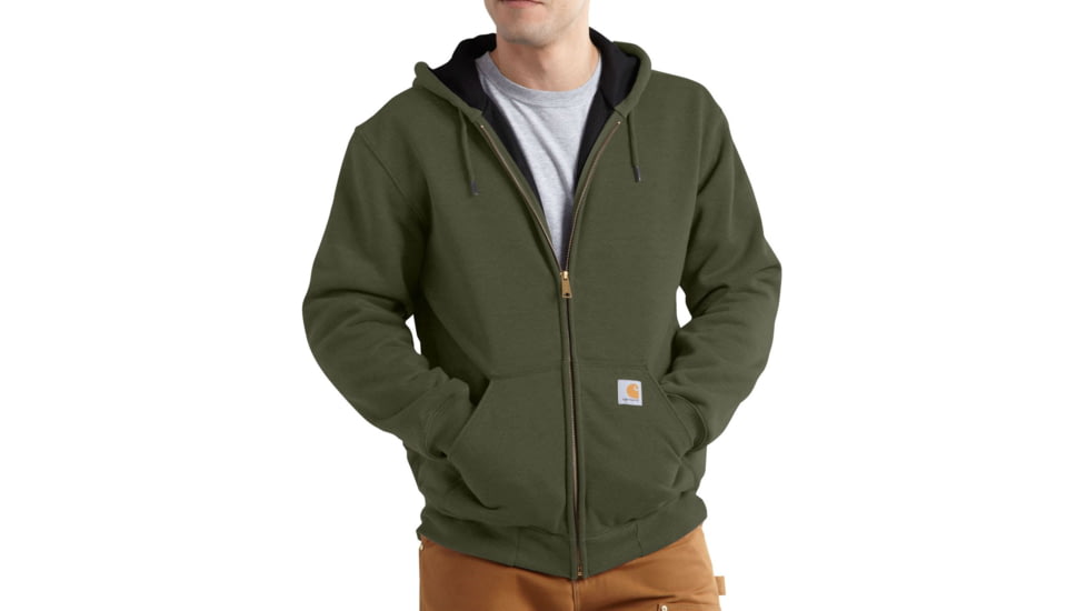 Carhartt Rutland Thermal-Lined Hooded Zip-Front Sweatshirt - Men's-Army Green-Large
