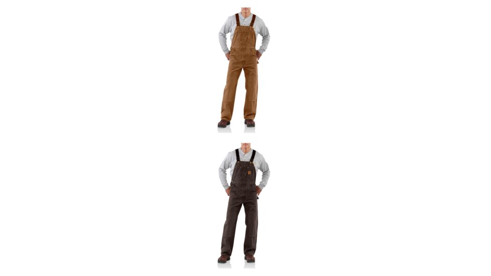 Carhartt Sandstone Bib Overall for Mens, Carhartt Brown, Dark Brown