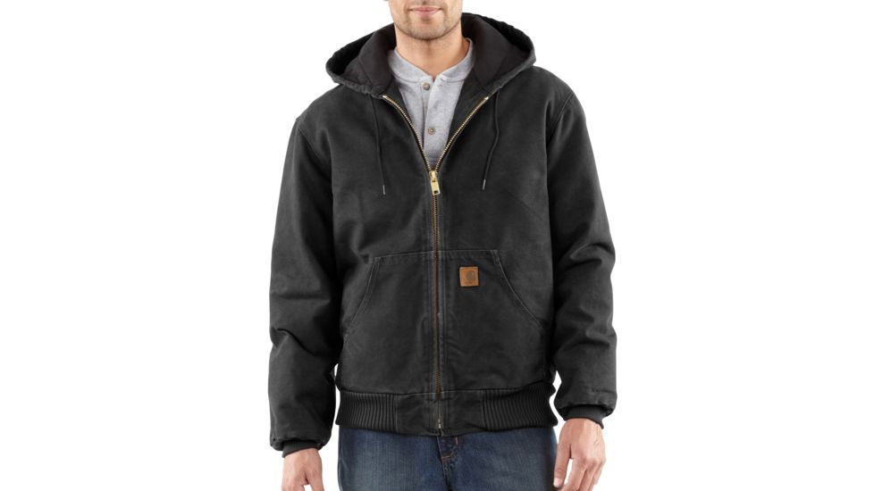 Carhartt Sandstone Flannel Lined Active Jacket - Mens-Black-Regular-Large