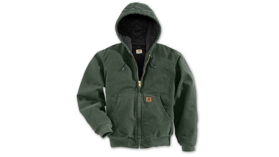 Carhartt Sandstone Flannel Lined Active Jacket - Mens-Moss-Regular-Large