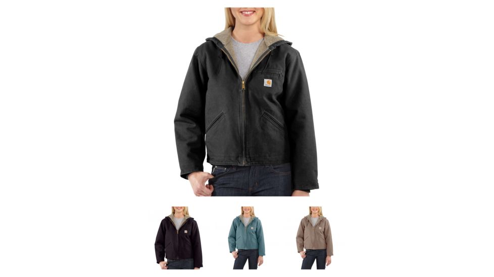 Carhartt Sandstone Sierra Jacket for Womens, Black, Deep Wine, Sea Glass, Taupe Gray