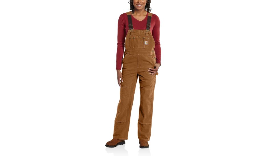 Carhartt Sandstone Unlined Bib Overall for Womens, Carhartt Brown, Large/30 102357-211-30-L