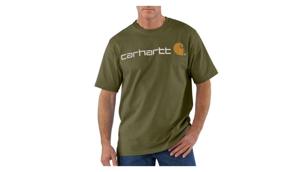 Carhartt Shortsleeve Logo T-Shirt - Men's-Army Green-Medium