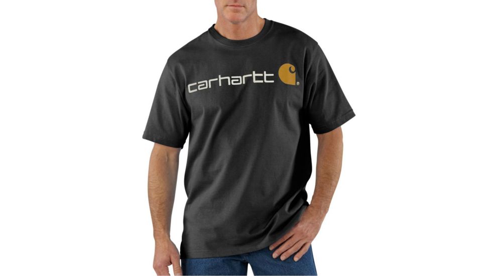 Carhartt Shortsleeve Logo T-Shirt - Men's-Black-Small