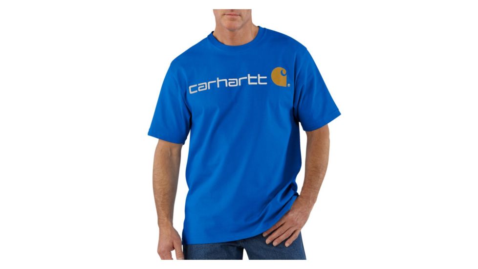 Carhartt Shortsleeve Logo T-Shirt - Men's-Royal-Small