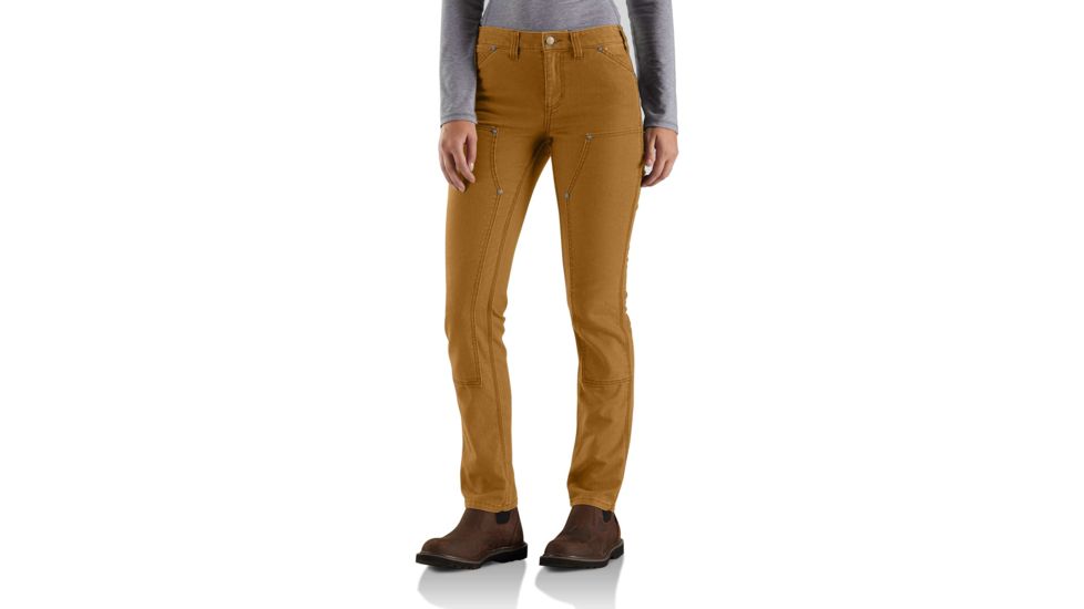 Carhartt Slim Fit Canvas Dungaree - Womens, Carhartt Brown, 12-Regular 100723-211-REG-12