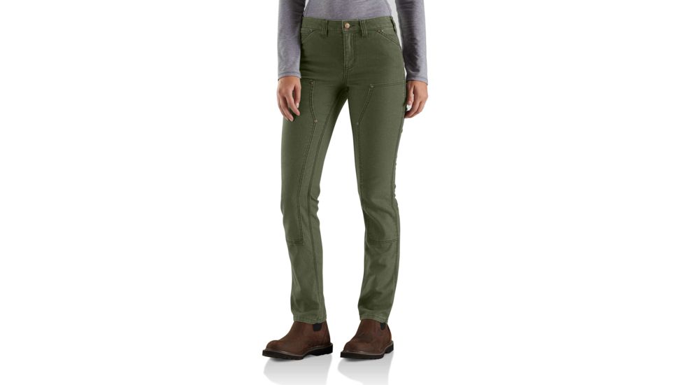 Carhartt SlimFit Canvas Dungaree for Womens, Moss, 14/Regular 100723-316-REG-14