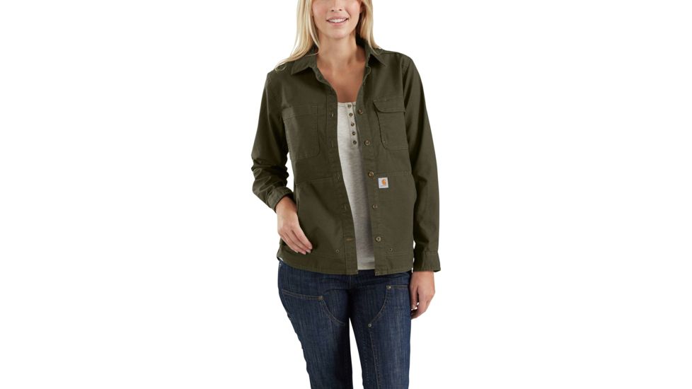 Carhartt Smithville Shirt - Womens, Olive, XXL-REG 103083-307-REG-XXL