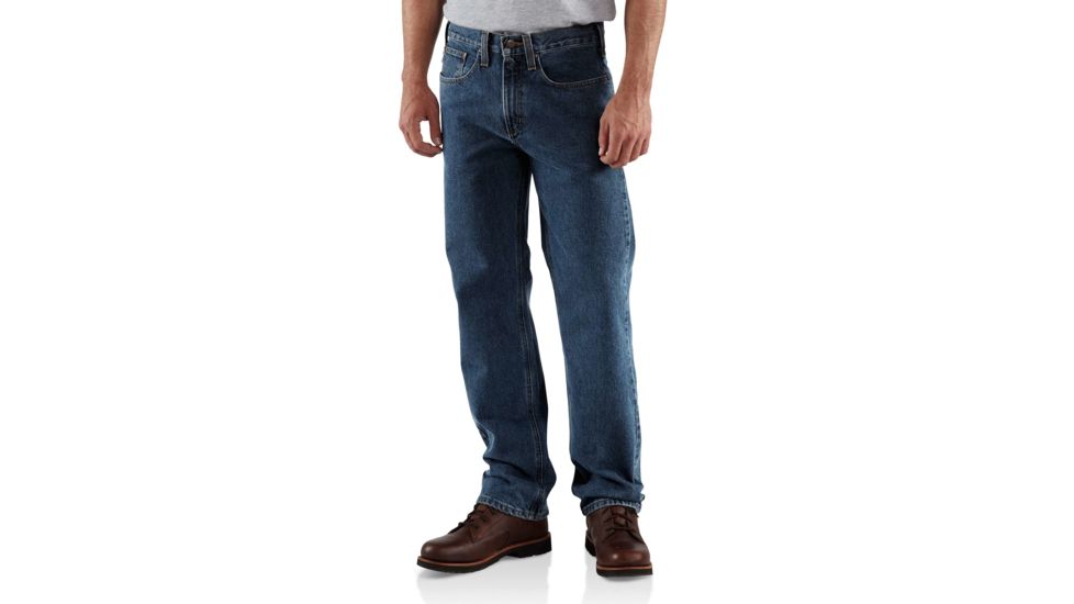 Carhartt Straight Traditional Fit Str Leg Jean - Mens, Dark Vintage Blue, 44 Waist, 30 Inseam B480-DVB-30-44