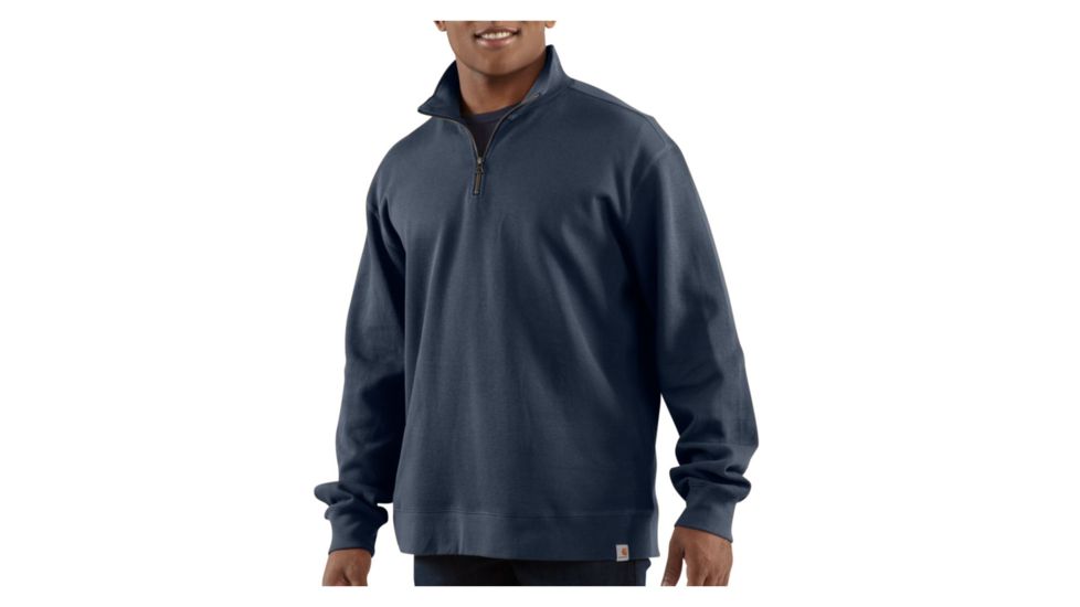 Carhartt Sweater Knit Quarter Zip - Mens-Navy-Large