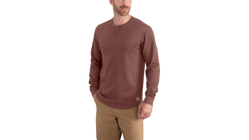Carhartt Tilden Long Sleeve Crewneck for Mens, Sable, Medium/Regular 102885-203-REG-M