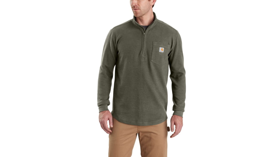 Carhartt Tilden Long Sleeve Half zip-Mens, Moss, 2XLarge, Regular, 103362-316-REG-2XL
