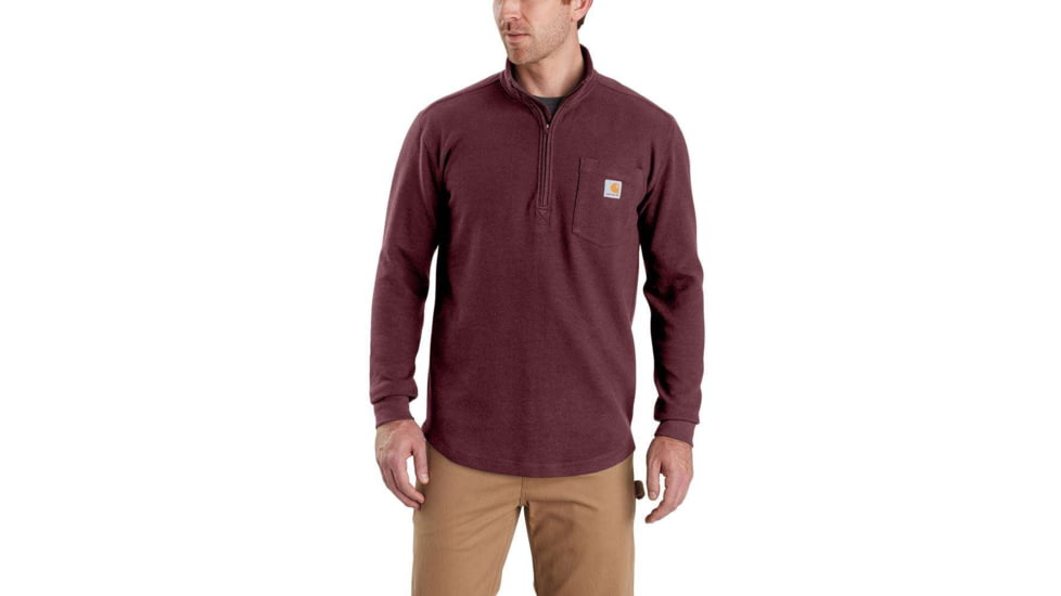 Carhartt Tilden Long Sleeve Half zip-Mens, Port, 2XLarge, Regular, 103362-614-REG-2XL