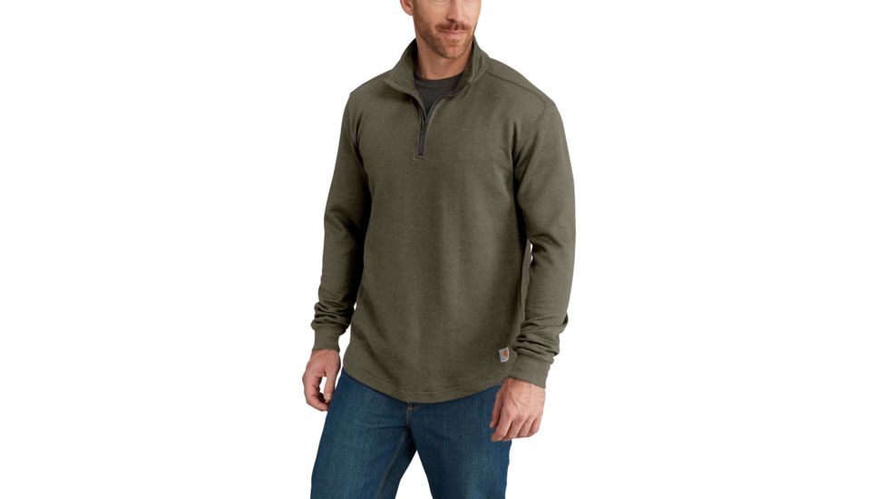 Carhartt Tilden Long Sleeve Mock Neck 1/4 Zip for Mens, Moss, Medium/Regular 102837-316-REG-M
