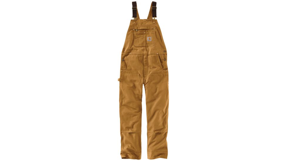 Carhartt Unlined Bib - Mens, Carhartt Brown, 38, Shorrt, 102776-211-30-38