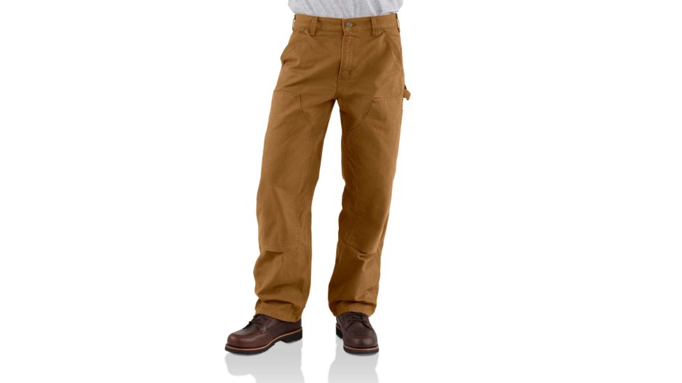 Carhartt Washed-Duck Double-Front Work Dungaree - Men's, Carhartt Brown, 34-33, B136-BRN-34-33