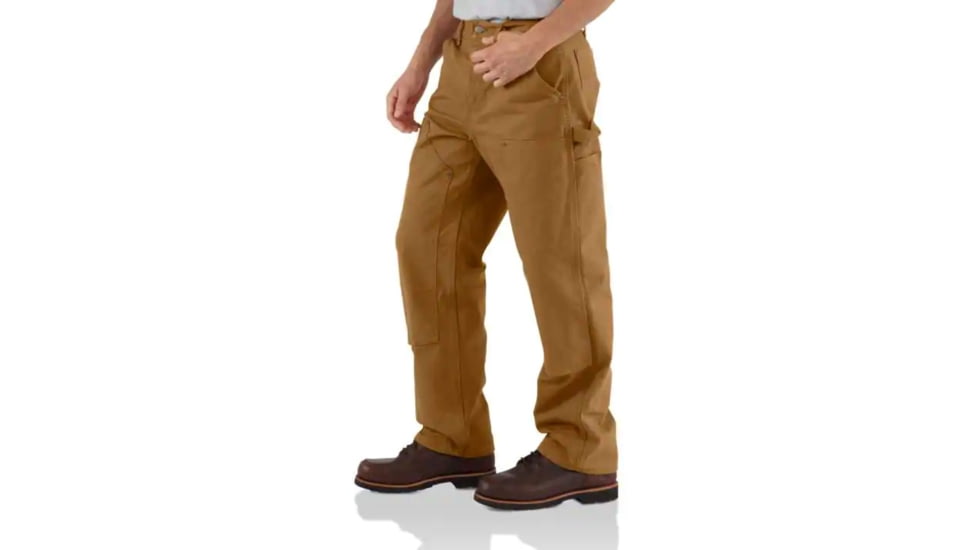 Carhartt Washed-Duck Double-Front Work Dungaree - Men's, Carhartt Brown, 32-32, B136-BRN-32-32