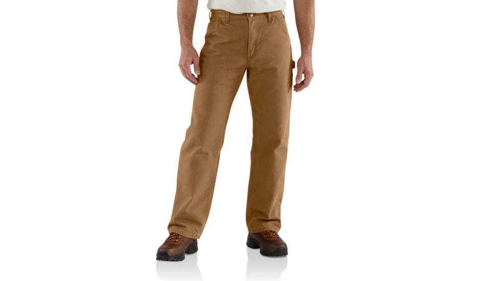 Carhartt Washed Duck Work Dungaree Flannel Lined for Mens, Carhartt Brown, 32/32 B111-BRN-32-32