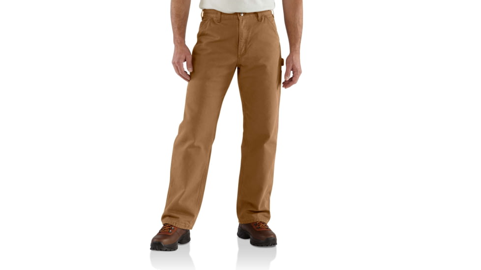 Carhartt Washed Duck Work Dungaree Flannel Lined-Mens, Carhartt Brown, 28-32, B111-BRN-32-28