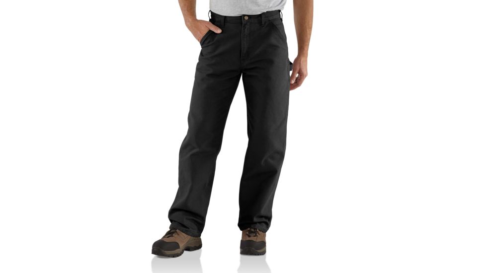 Carhartt Washed Duck Work Dungaree for Mens, Black, 28/30 B11-BLK-30-28