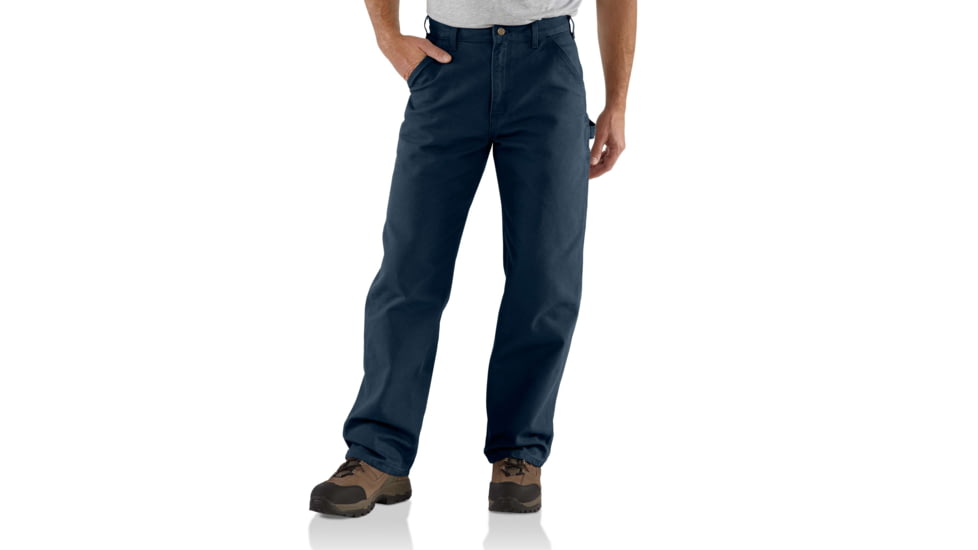 Carhartt Washed Duck Work Dungaree Utility Pant-Mens, Midnight, 46-34, B11-MDT-34-46
