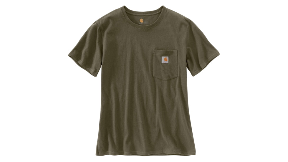 Carhartt WK87 Workwear Pocket Short Sleeve T-shirt - Womens, Army Green, XXL-REG 103067-301-REG-XXL