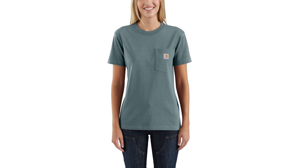 Carhartt WK87 Workwear Pocket Short Sleeve T-shirt - Womens, Sea Glass, L-REG 103067-331-REG-L