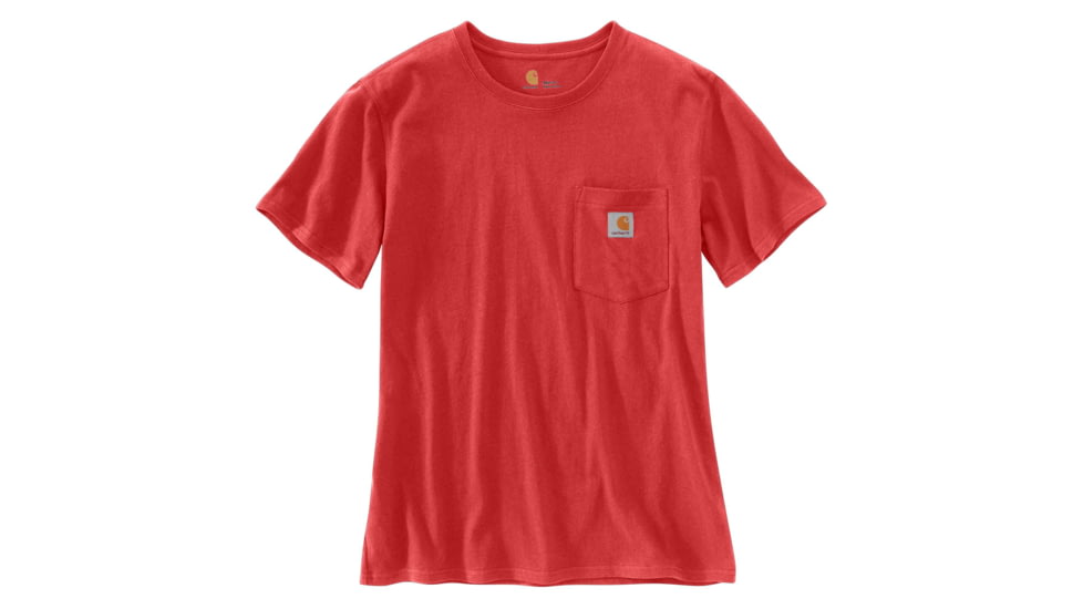 Carhartt WK87 Workwear Pocket Short Sleeve T-shirt - Womens, Cranberry, XL-REG 103067-622-REG-XL