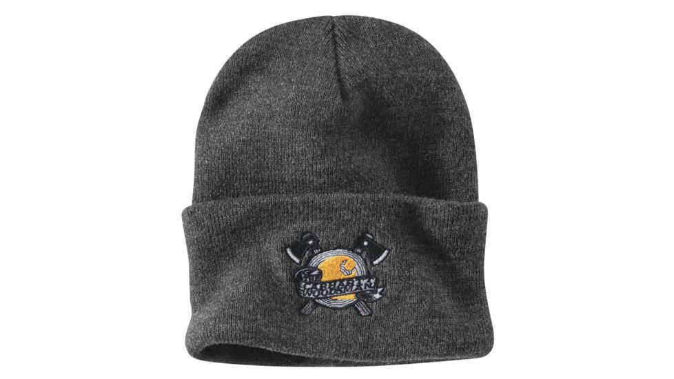 Carhartt Woodsman Acrylic Watch Hat for Mens, Coal Heather, One Size Fits All 102919-074-OFA